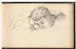 The Artist's Son Reading, by Paul Cézanne, graphite, 1887