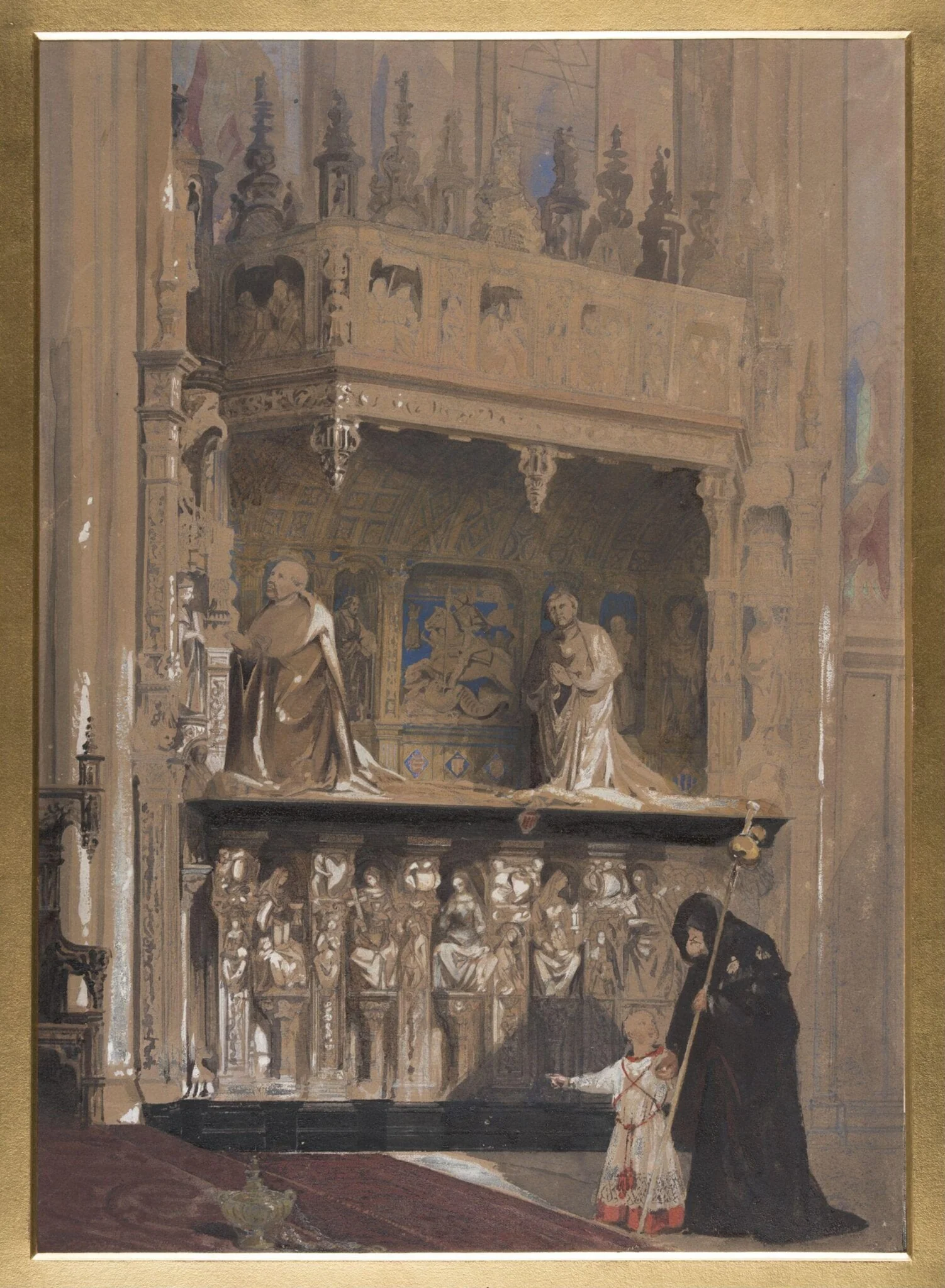 Monument of the Cardinald D'Amboise in Rouen Cathedral, detail
