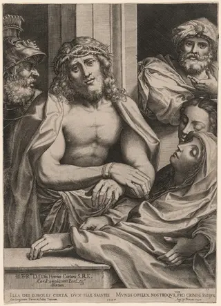Ecce Homo, by Agostino Carracci, ink, 1587