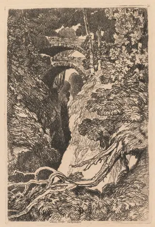 Devil's Bridge, Cardiganshire, by John Sell Cotman, 1837