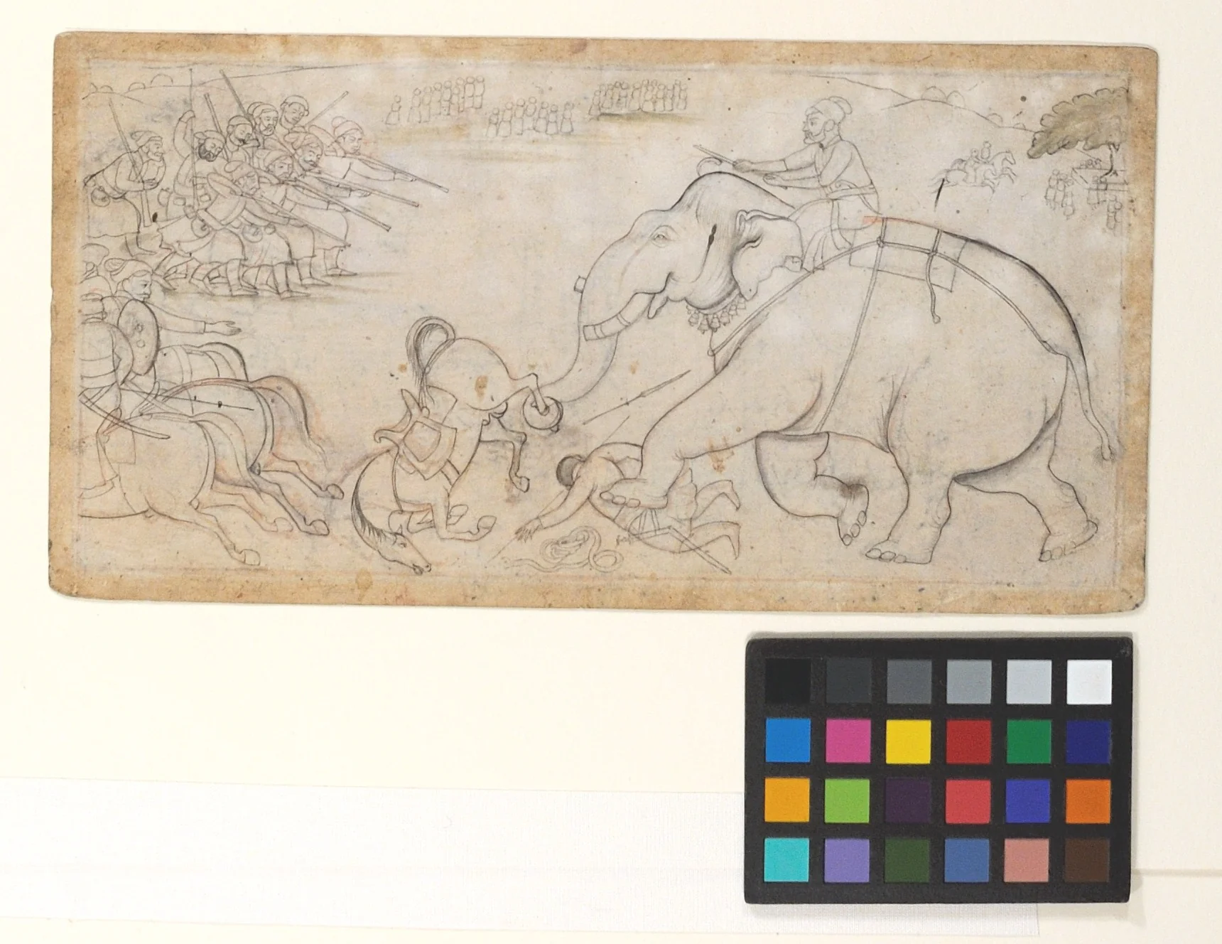 Skirmish with an Elephant, detail