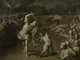 Eteocles and Polynices, by Frans Francken the Younger, oil, 1621