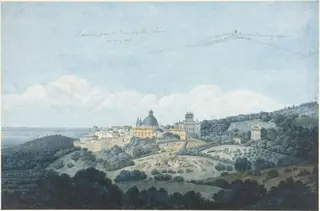 Larici from the Convent of the Galoro, by Thomas Jones, watercolor, 1777