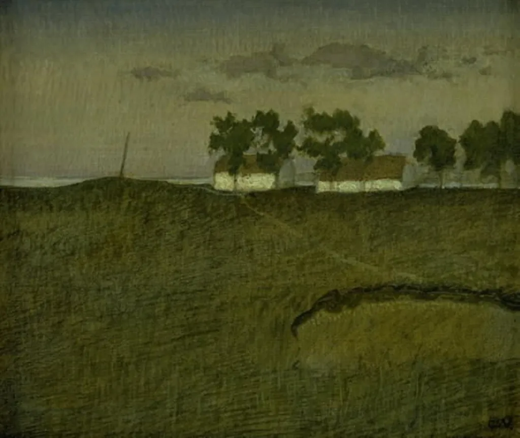 Landscape, by Edvard Weie, unspecified, 1918
