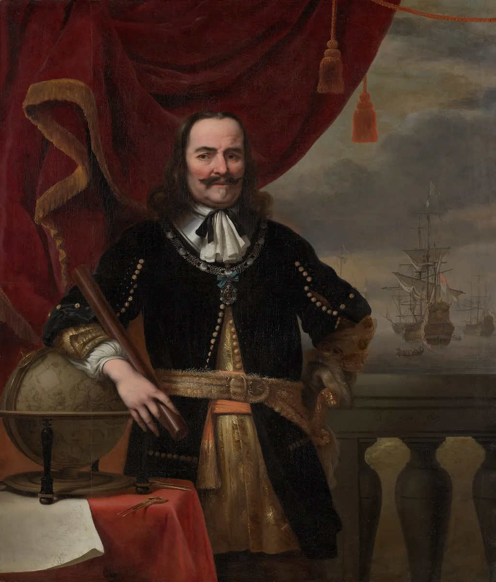 Portrait of Michiel de Ruyter (1607-1676), by Ferdinand Bol, oil, 1667