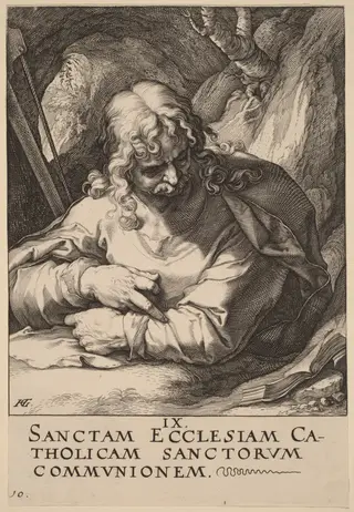 Saint James the Less, by Hendrick Goltzius, ink, 1589