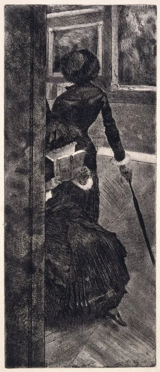Mary Cassatt at the Louvre: The Paintings Gallery, detail