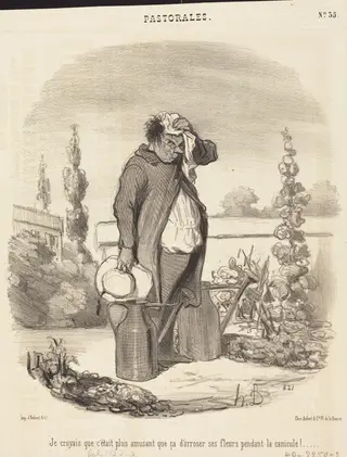 Je croyais que c'était plus amusant que ça..., by Honoré Daumier, ink, 1845