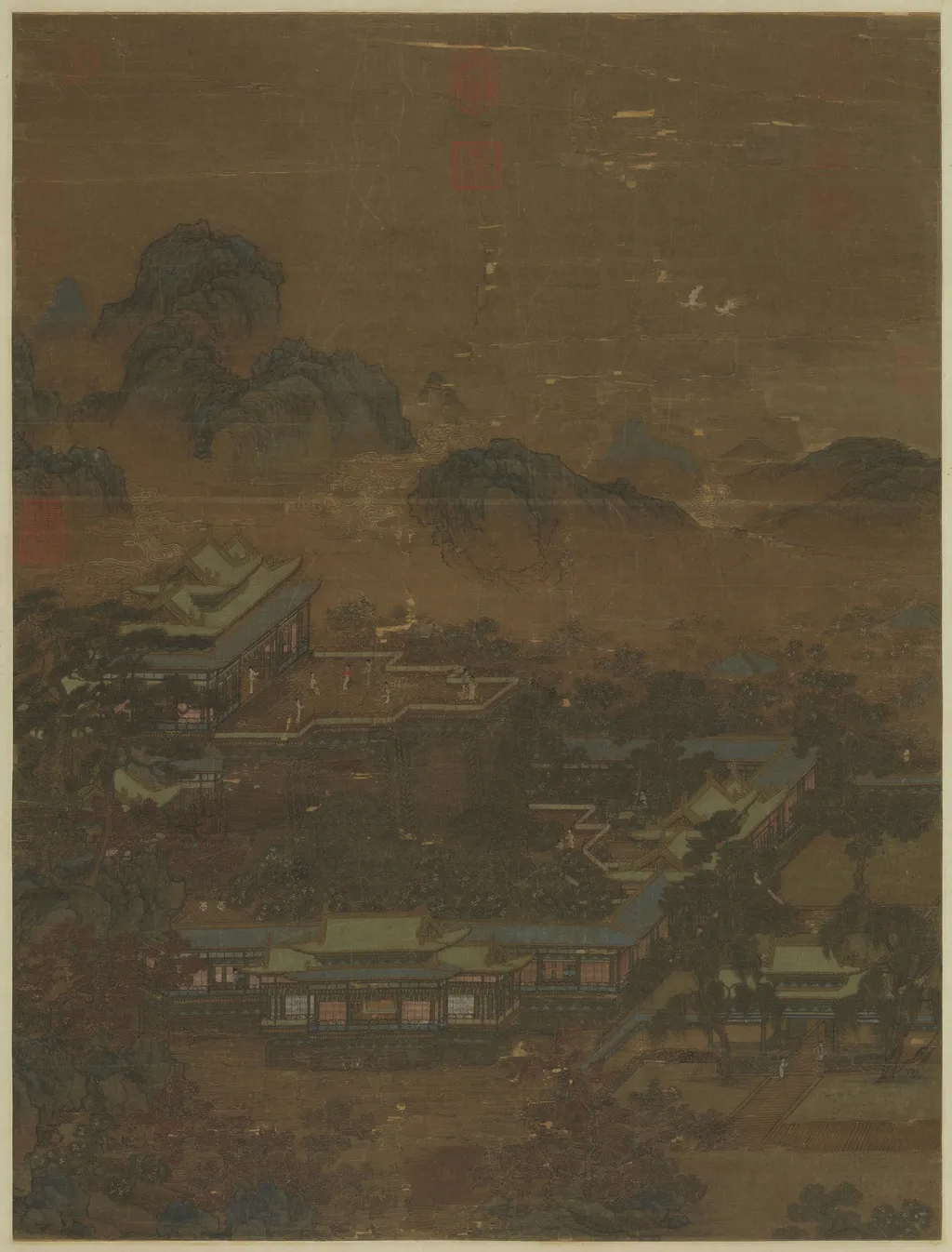 宋趙伯駒阿閣圖　軸, by Zhao Boju, unspecified, 1161