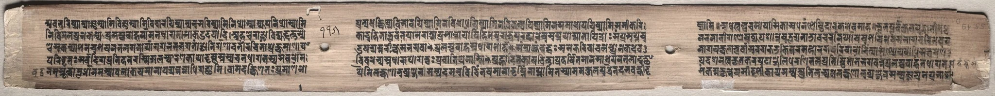 Text, folio 115 (verso) from a Gandavyuha-sutra (Manuscript of the Supreme Array), detail