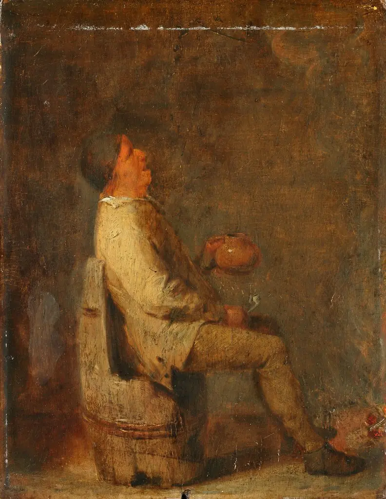 A Peasant Singing, by Adriaen Brouwer, oil, 1630