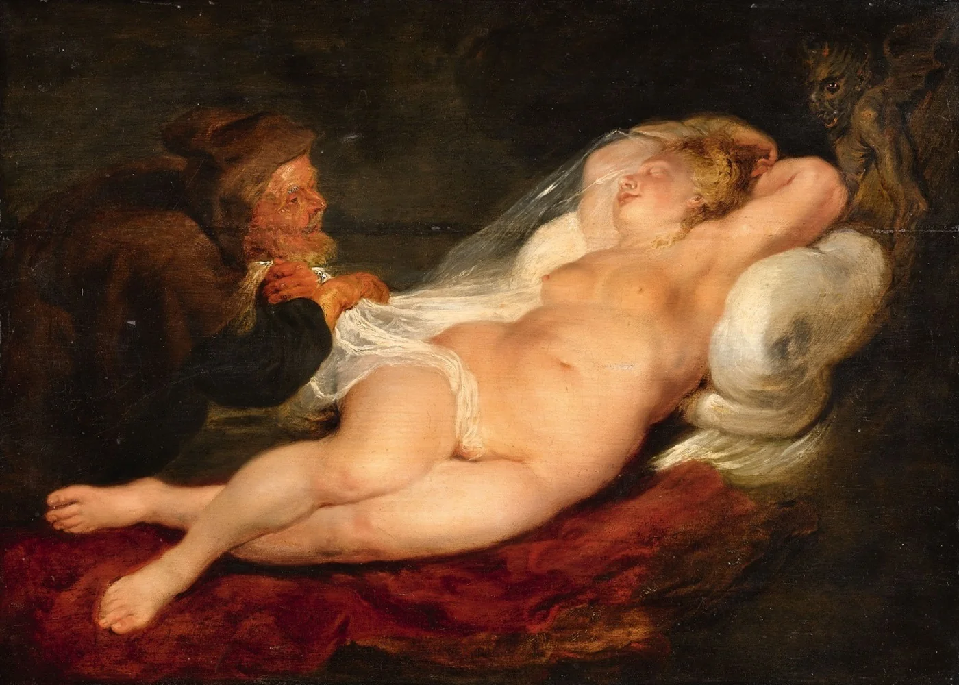 Angelica and the Hermit, detail
