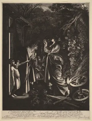 The Mocking of Ceres, by Hendrik Goudt, ink, 1610