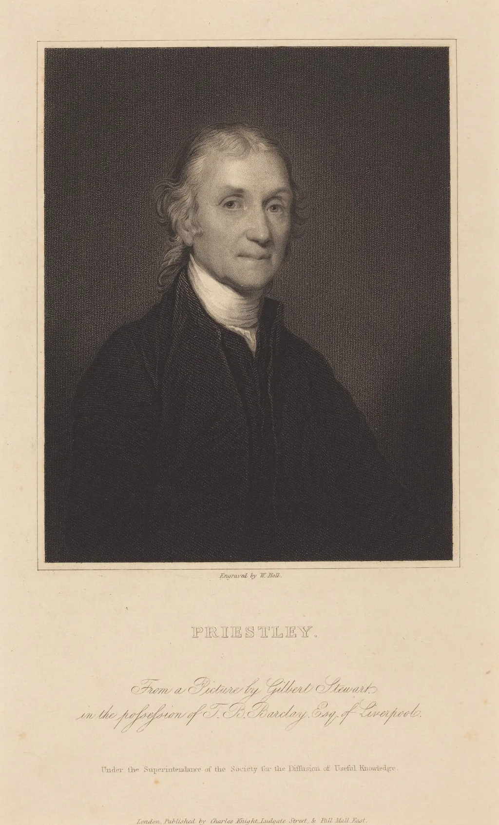 Priestley, by William Holl I, ink, 1804