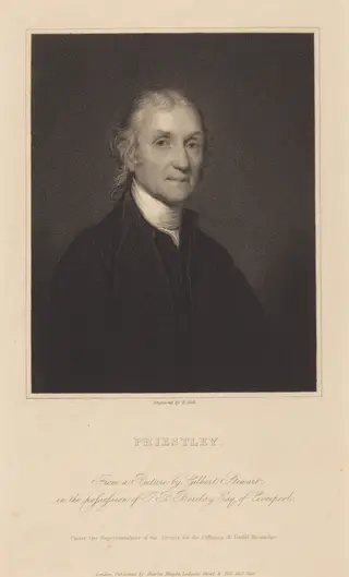 Priestley, by William Holl I, ink, 1804