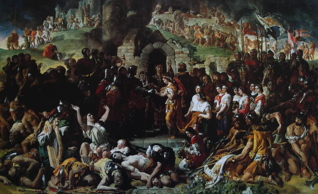The Marriage of Strongbow and Aoife, by Daniel Maclise, oil, 1854