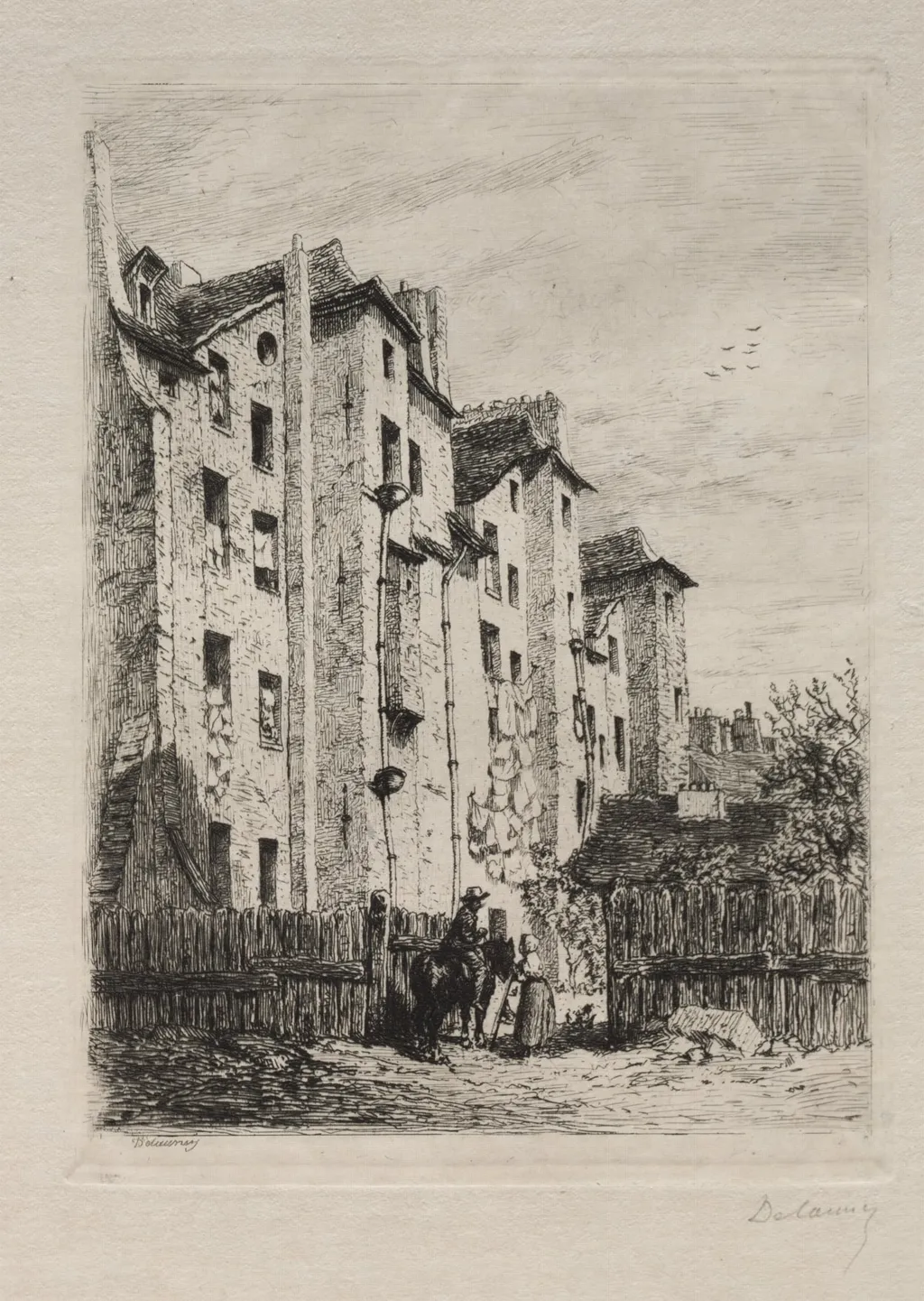 Maisons, Rue de Lyonnais, by Alfred Alexandre Delauney, 1882