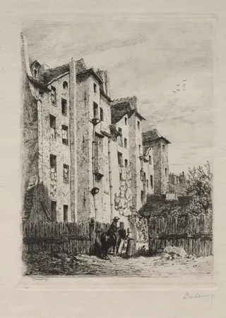Maisons, Rue de Lyonnais, by Alfred Alexandre Delauney, 1882