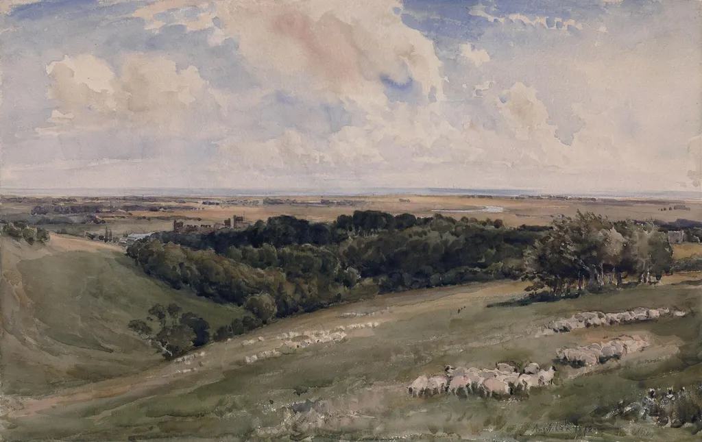 Arundel Park, Sussex, by Thomas Collier, watercolor, 1878