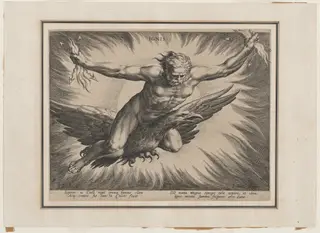 Fire, by Jan Sadeler I, ink, 1587