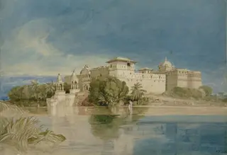 Palace at Perawa, Malwa, Bengal, by John Sell Cotman, watercolor, 1800