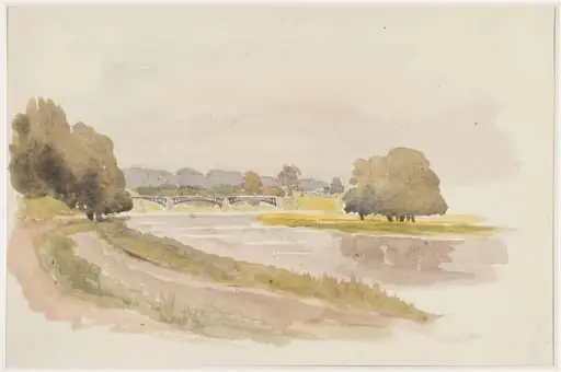 View of the bend of a river, by Henry Cole, 1850