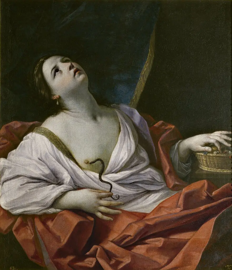 Cleopatra, by Guido Reni, oil, 1640