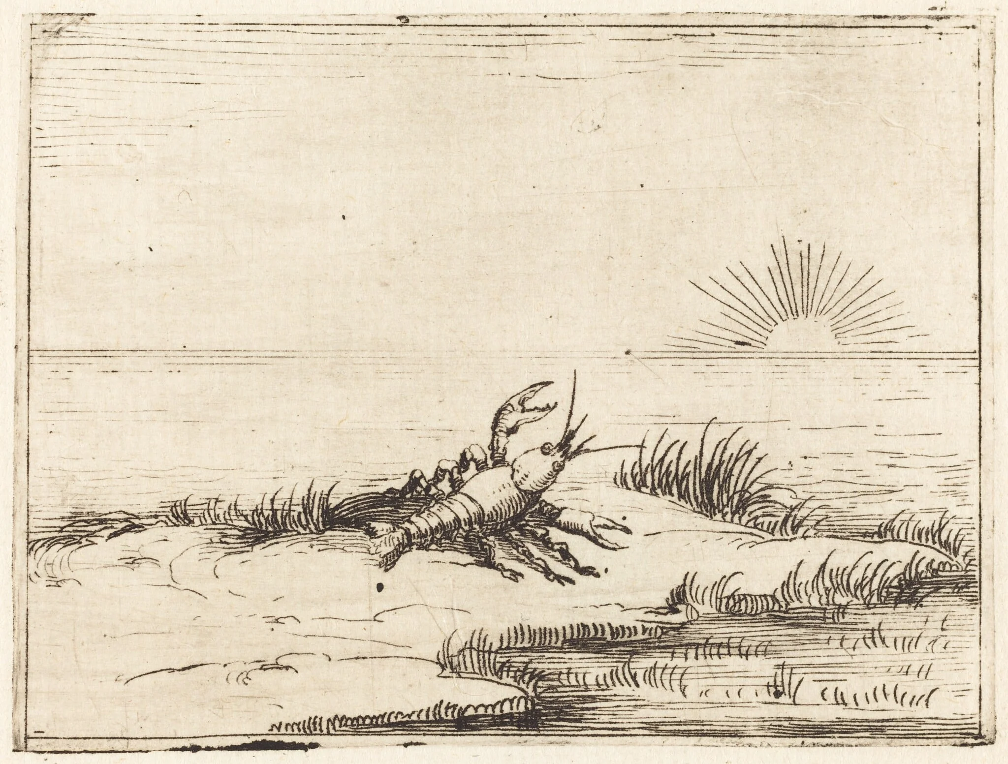 Crayfish Looking at the Sun, detail