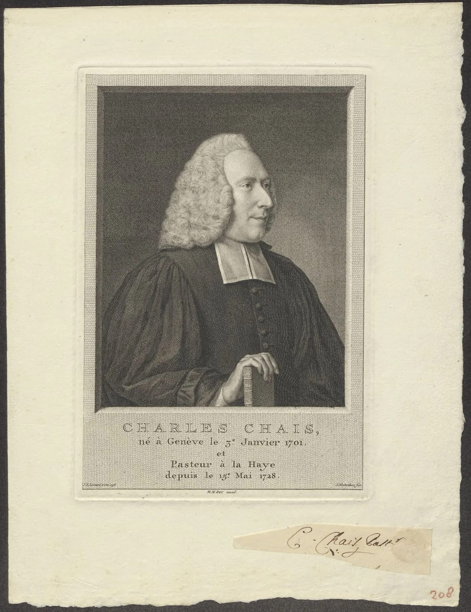 Portrait of Charles Chais, Pastor in The Hague, detail