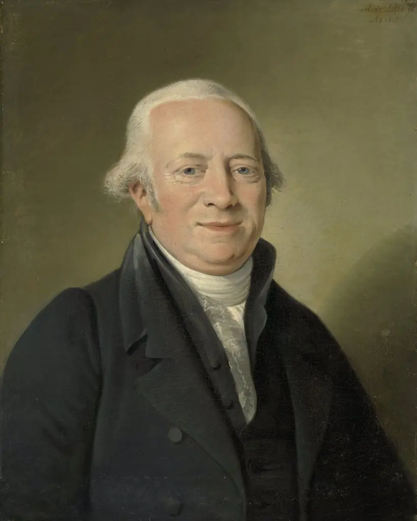 Portrait of Cornelis Sebille Roos, Art Dealer in Amsterdam and Inspector of the National Konst-Gallery and the Huis ten Bosch in The Hague, by Adriaan de Lelie, oil, 1815