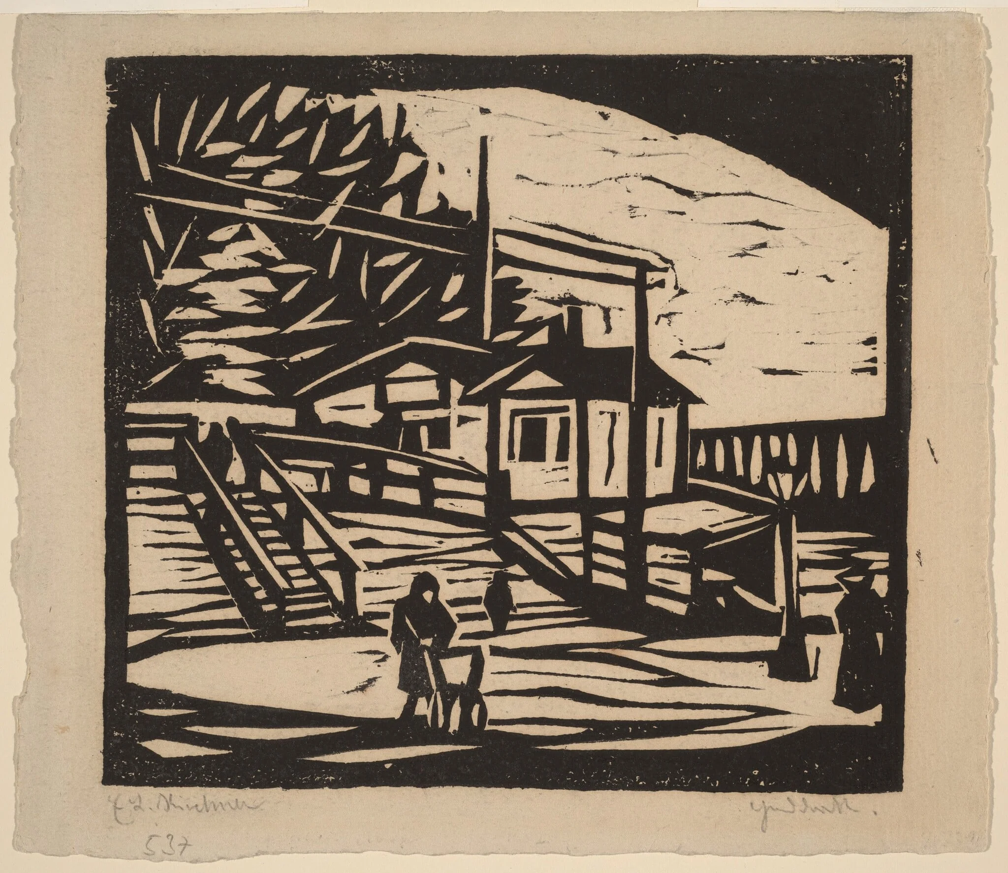 Shed on the Bank of the Elbe, detail