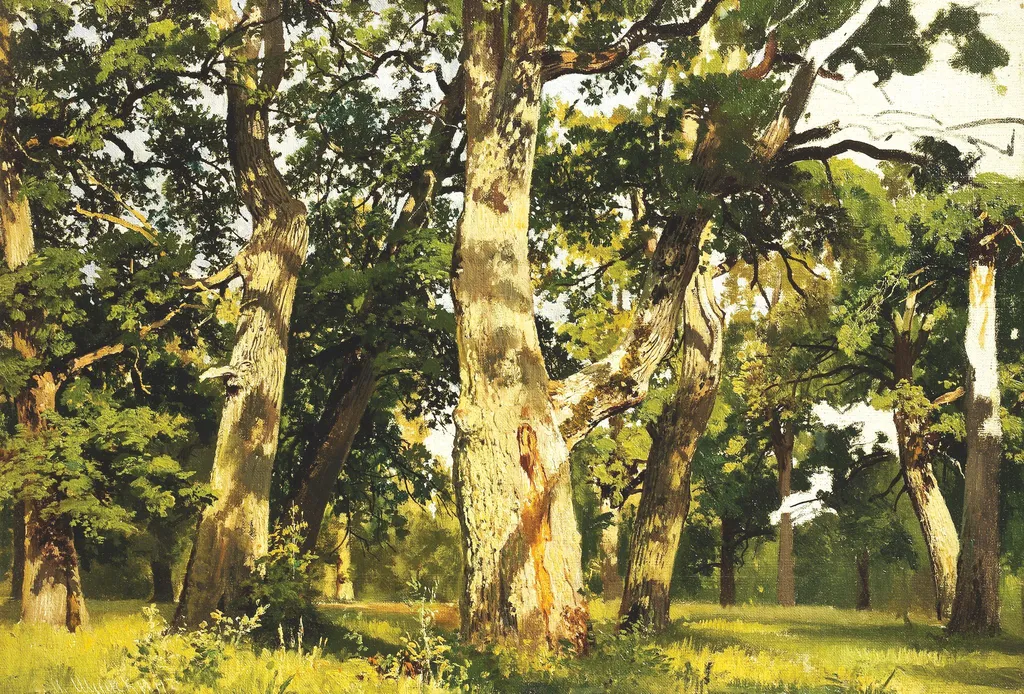 Oaks. Evening, by Ivan Shishkin, oil, 1894