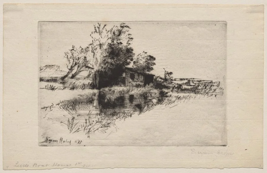The Little Boathouse, detail
