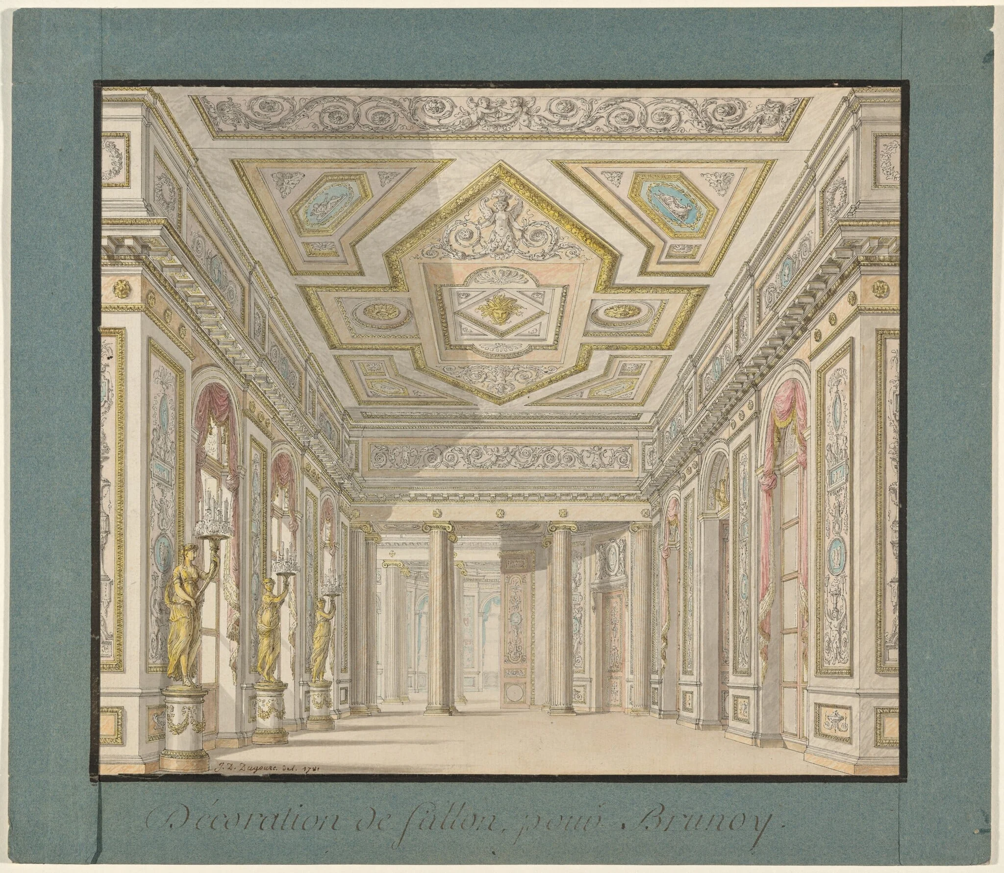 Décoration de sallon pour Brunoy (Design for the Interior of the Château de Brunoy), detail