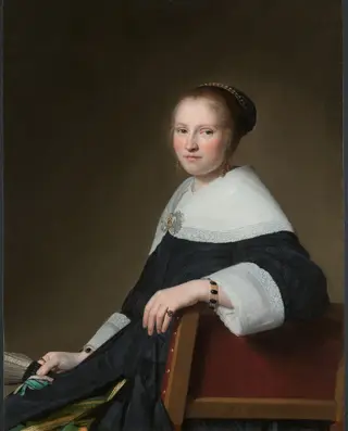 Portrait of Maria van Strijp, by Johannes Cornelisz Verspronck, oil, 1652