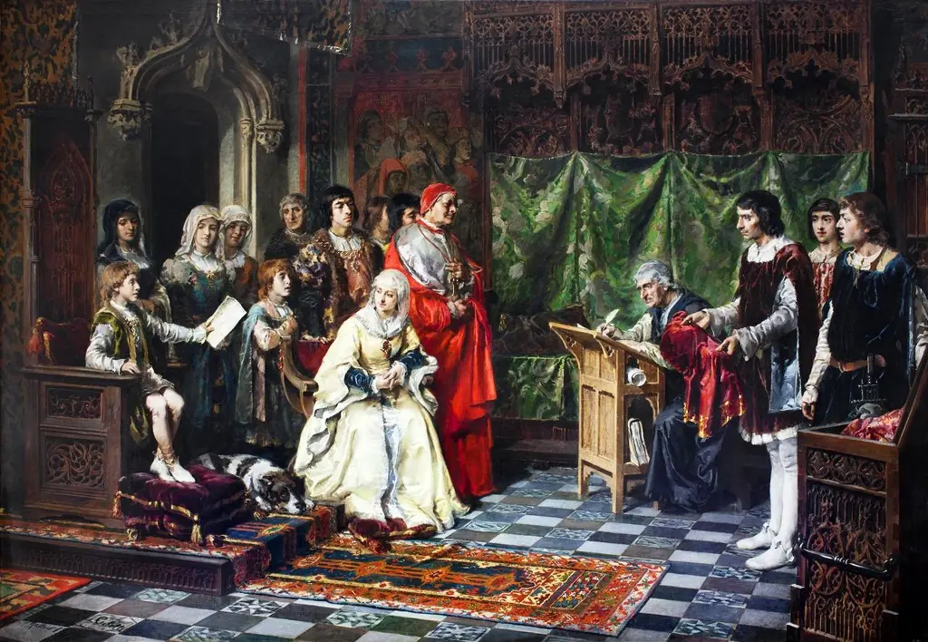Educación del príncipe don Juan, by Salvador Martínez Cubells, oil, 1889