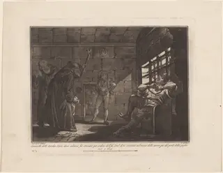 The "Giardin Scuro," for Executions by Strangling, by Giovanni De Pian, ink, 1797
