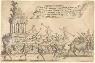 The Float of Thetis, by Jacques Callot, ink, 1616
