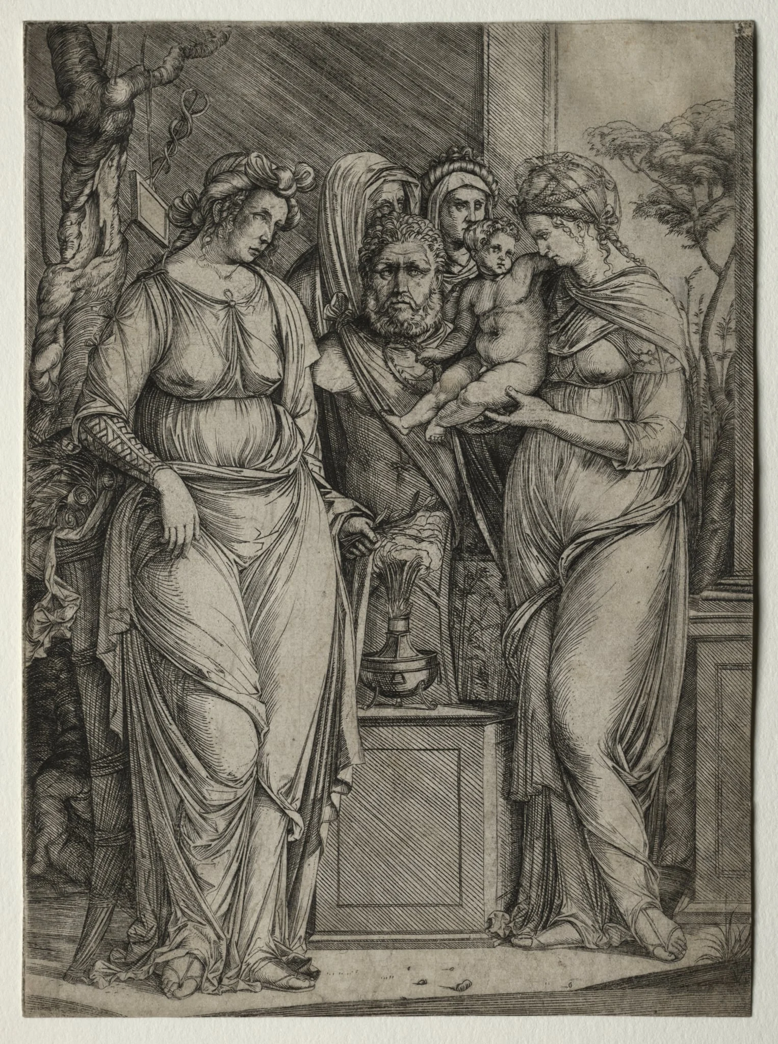 Sacrifice of Priapus, detail