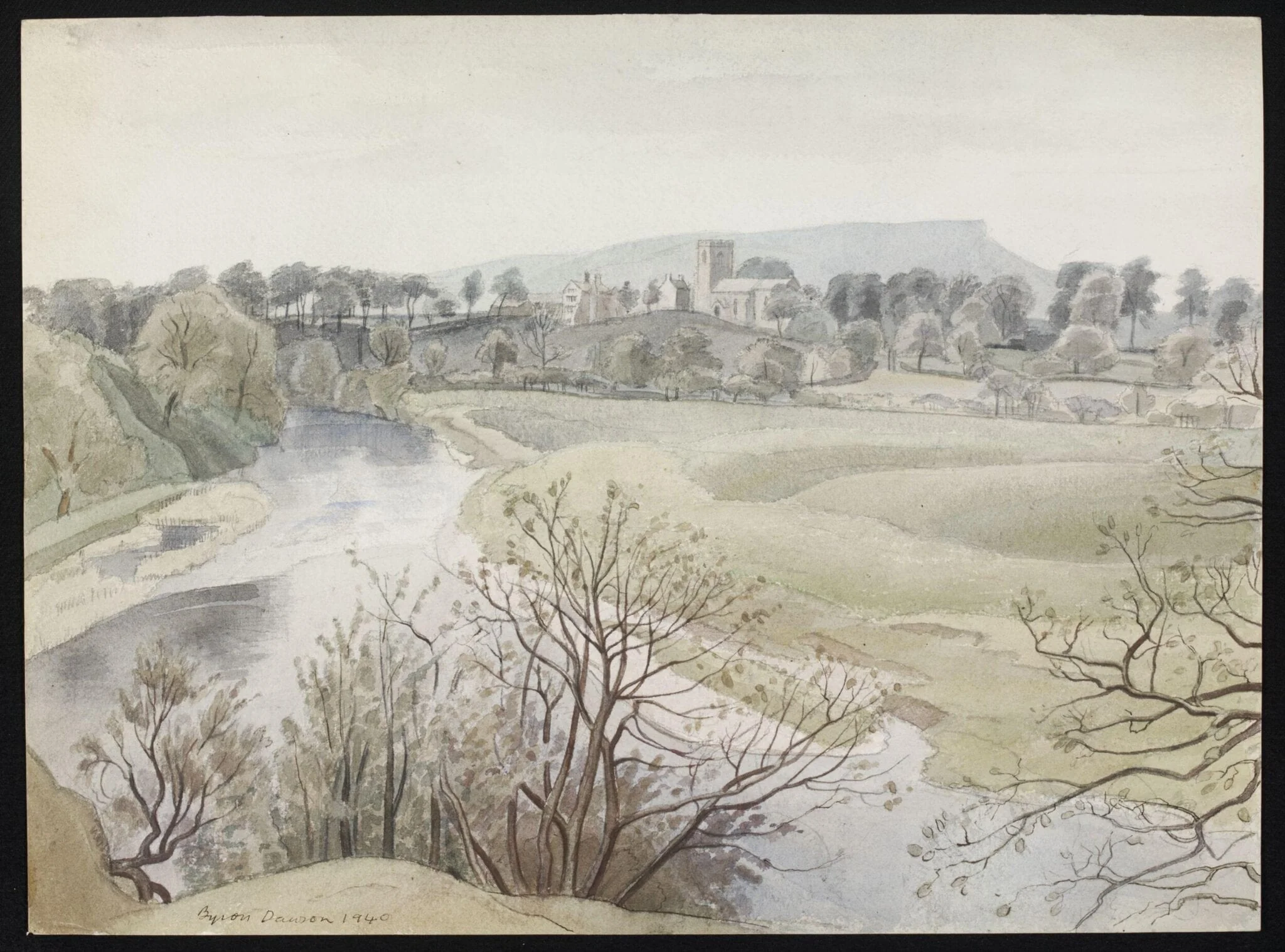 The Ribble at Great Mitton near Clitheroe, detail