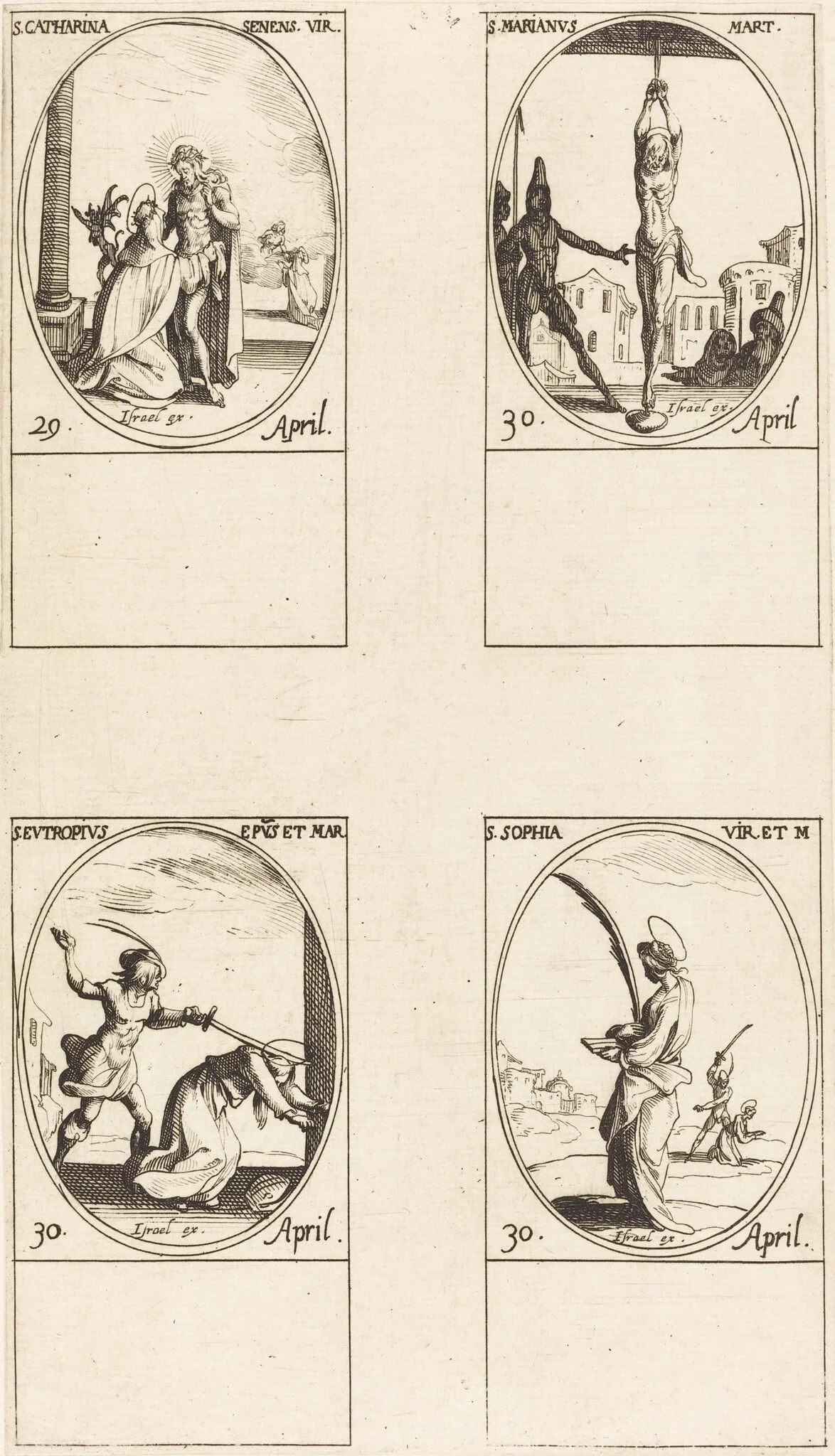 St. Catharine of Siena; St. Marian; St. Eutropius; St. Sophia, detail