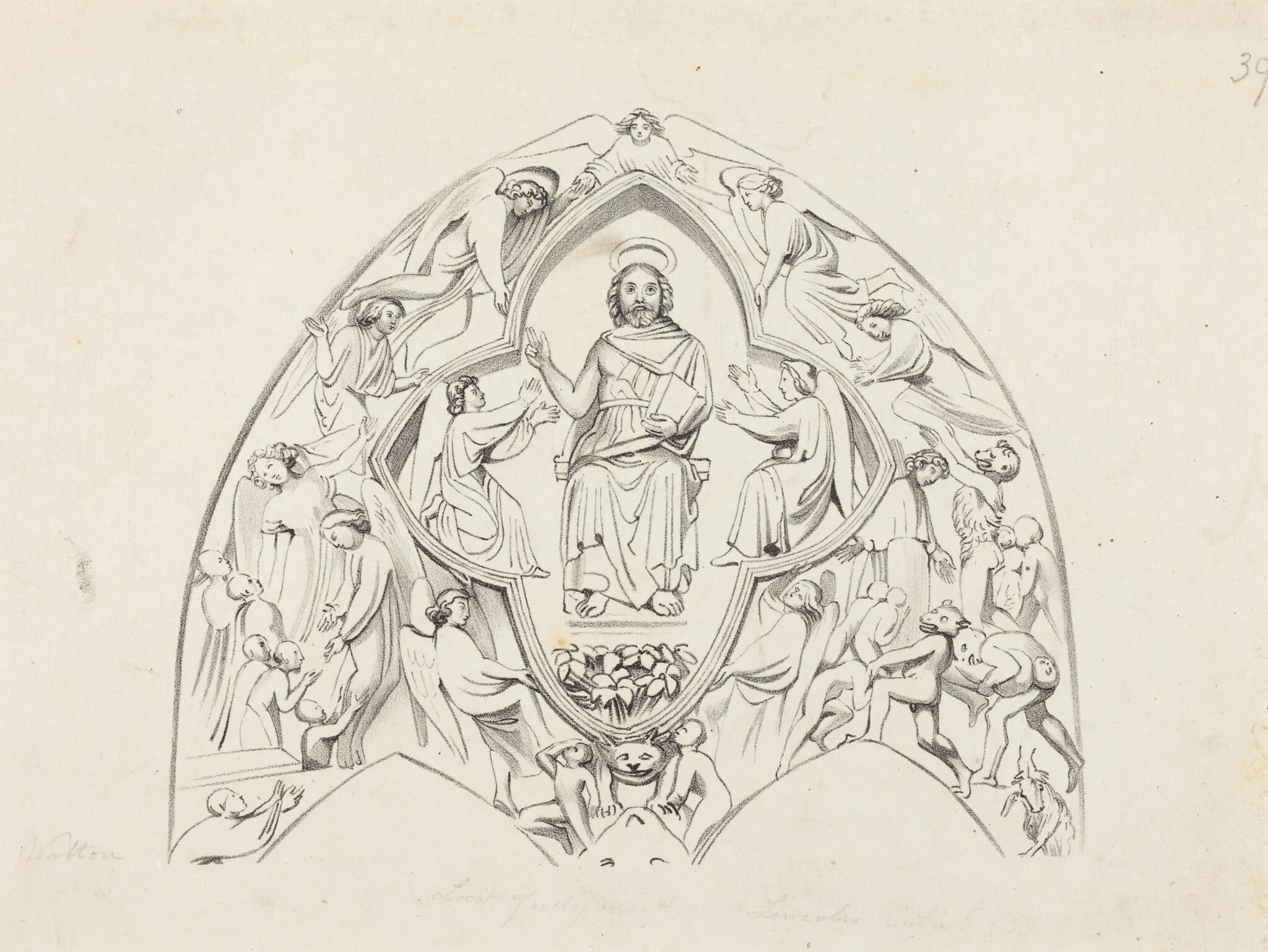 Last Judgment, Lincoln Cathedral, detail