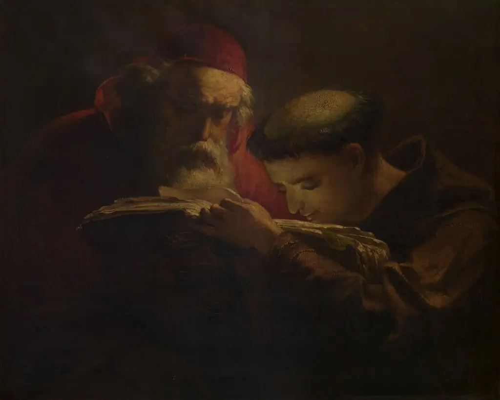 Clergymen, by Joseph Bellemans, oil, 1859