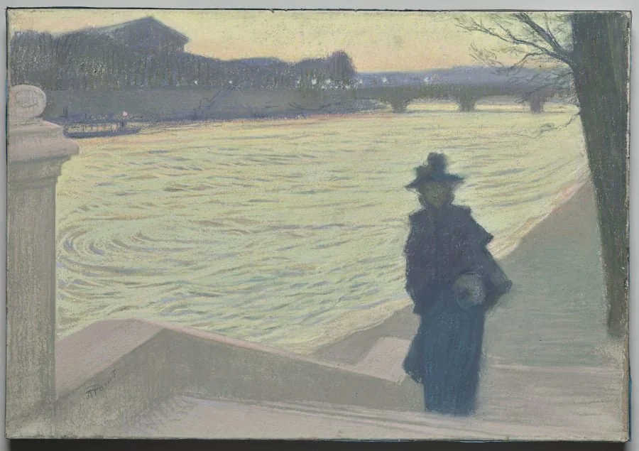 Quais de Seine en nocturne, detail