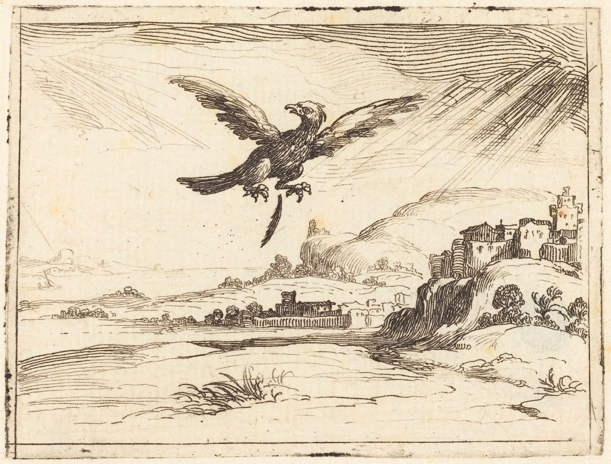 Eagle Losing an Old Feather, detail