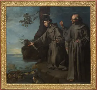 St. Anthony Preaching to the Fishes, by Francisco Herrera the Elder, oil, 1630