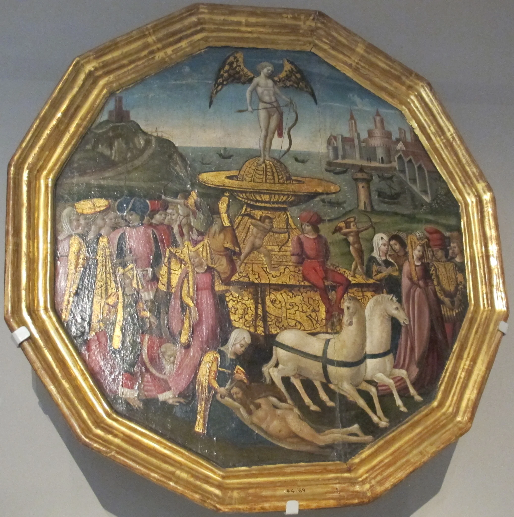 desco da parto con il trionfo dell'amore, detail