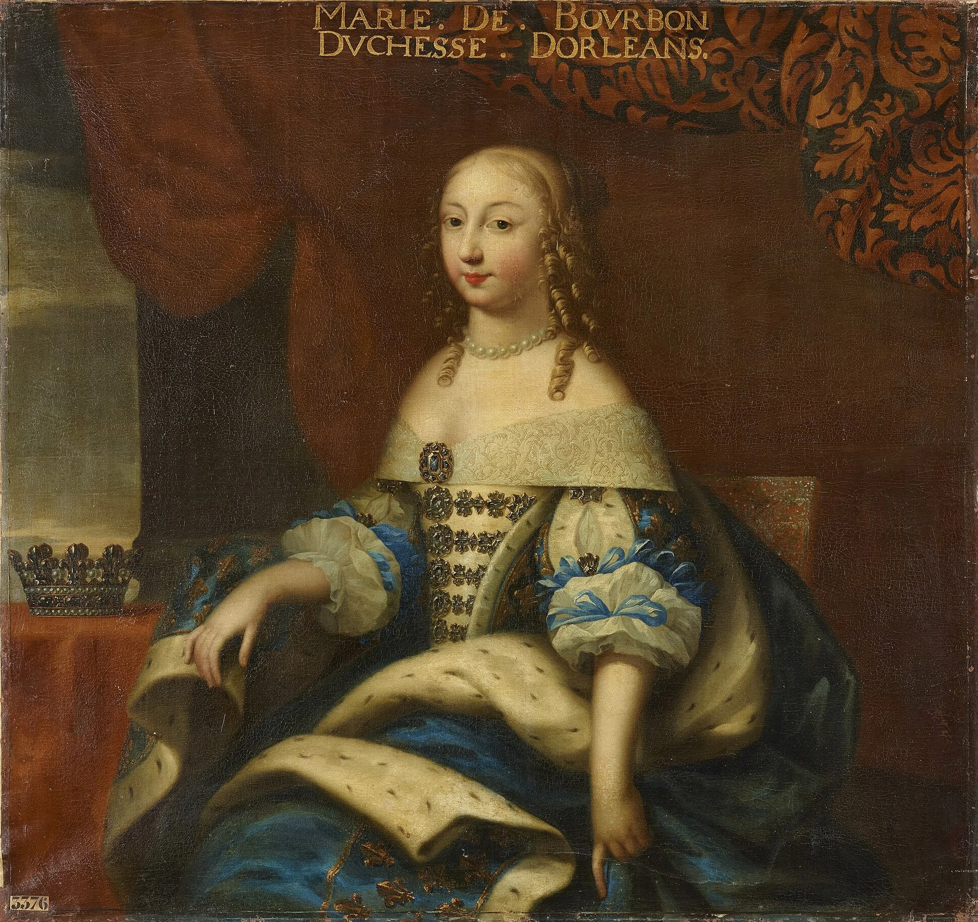 Portrait of Marie de Bourbon-Montpensier, detail
