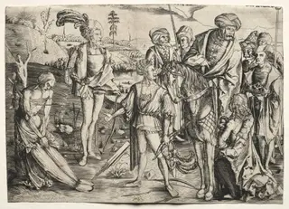 The Story of the Dead King and his Three Sons, by Master MZ, 1502