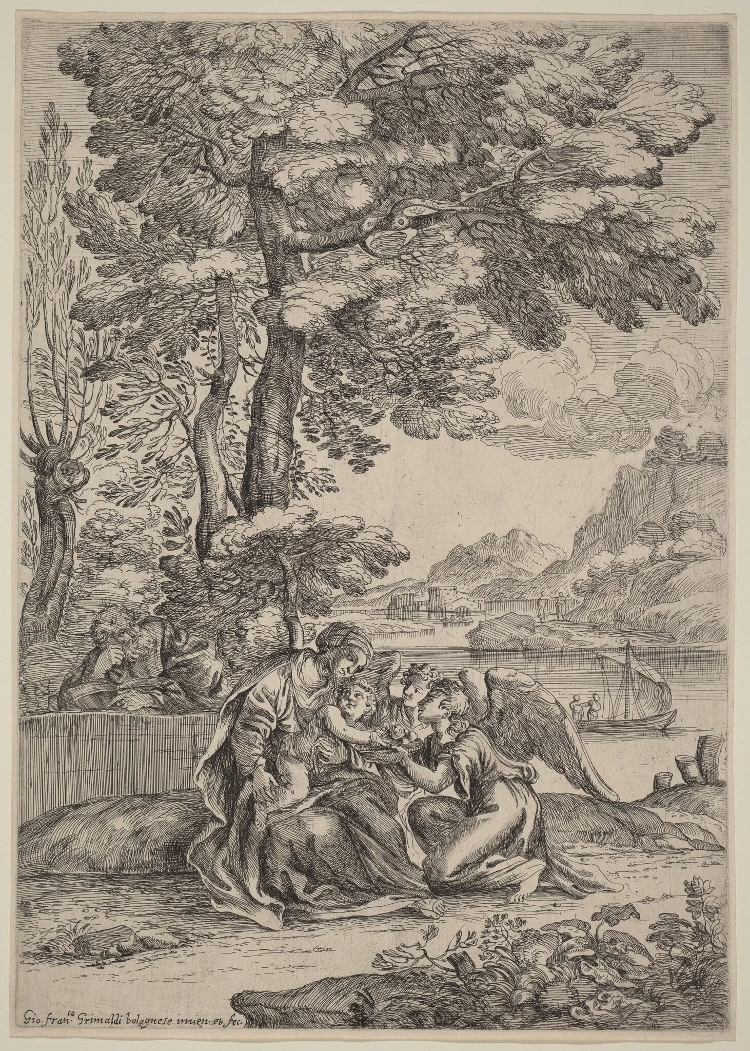 The Rest on the Flight into Egypt, detail